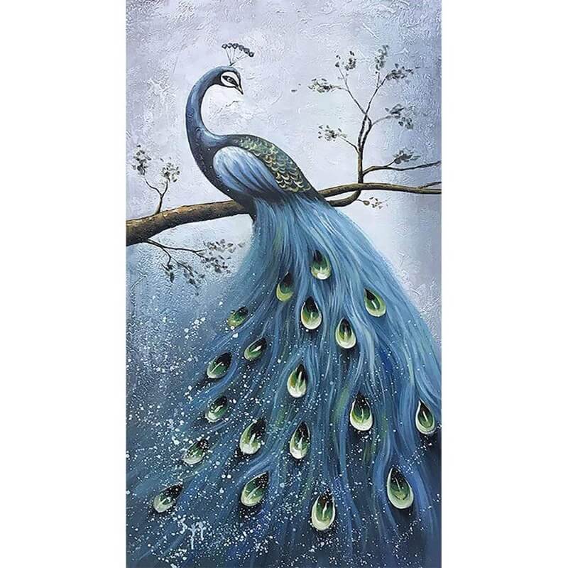 Diamond Painting - Full Round / Square - Blue Peacock (30*50cm)